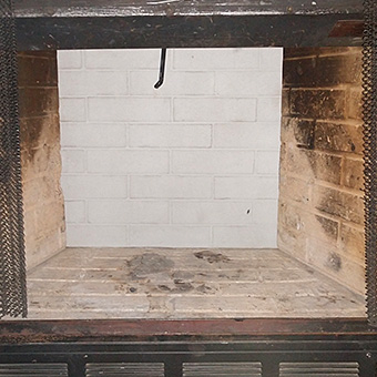 Fireplace burn area example image